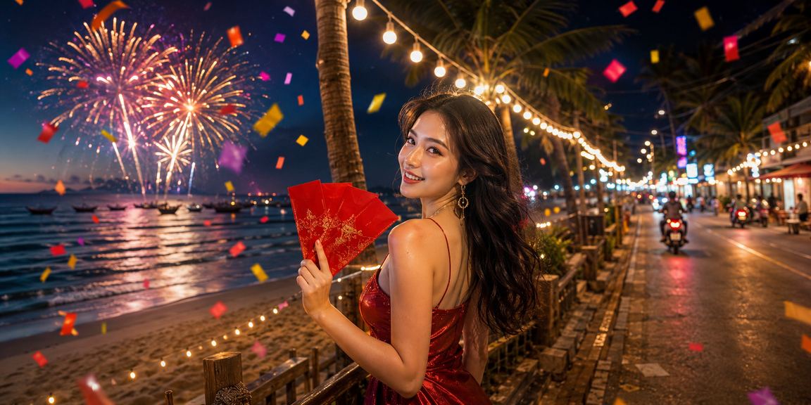 Chương trình thưởng bao đỏ mùa lễ tại bãi biển Mũi Né